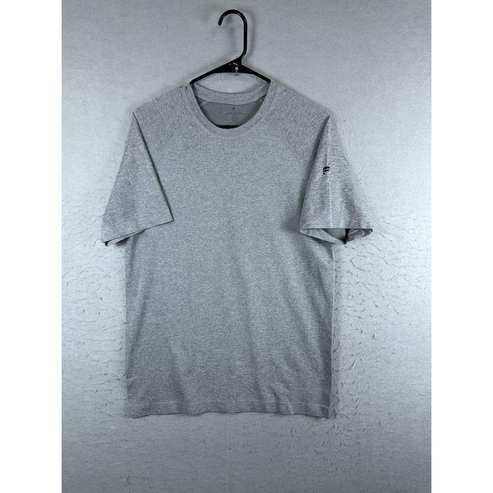 FUBU Shirt Mens Medium Gray Nylon Polyester‎ Raglan Athletic Training Tee Top